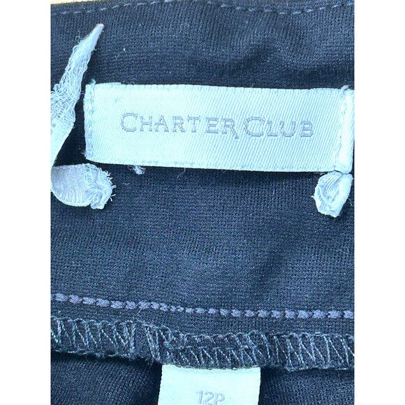 4 Pairs Womens 12p 1 Charter Club Black Pants 3 Old Navy Jeans Boot Cut Skinny - Picture 10 of 12